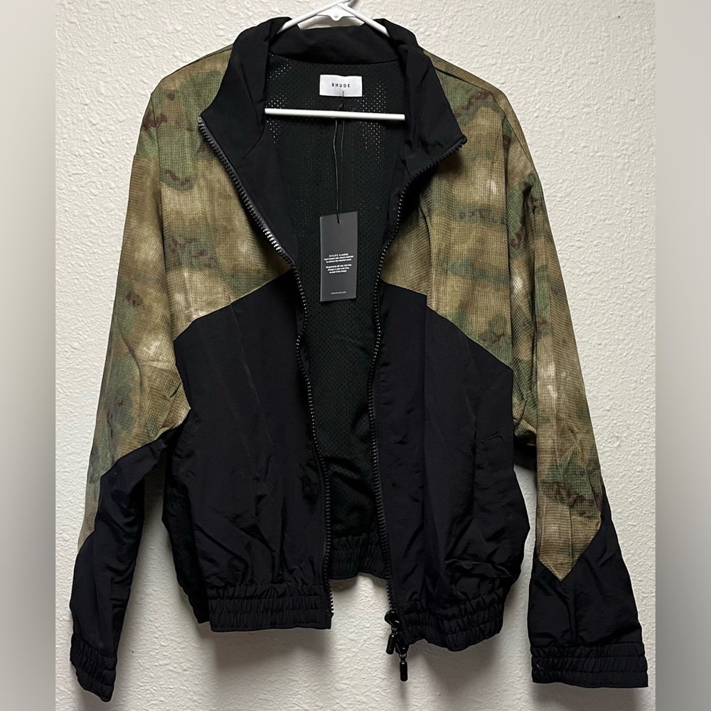 Rhude Mens Camo Flight Jacket Size Large Retail $710